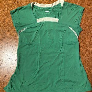 Lululemon Wet-Dry-Warm mesh striped tee size 8